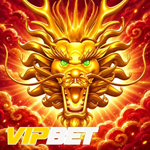 VIPBET — ilustração de um dragão dourado