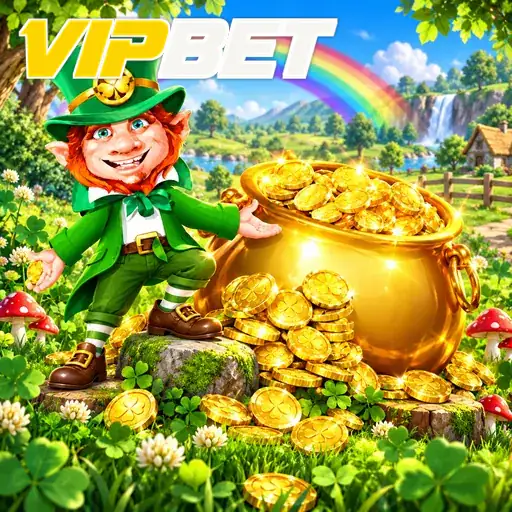 VIPBET — ilustração de um duende com moedas de ouro