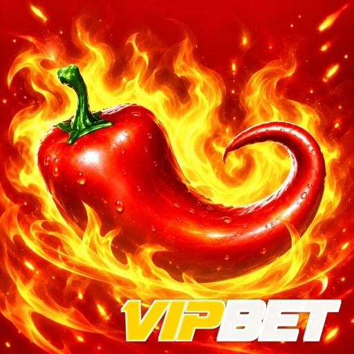 VIPBET — ilustração de uma pimenta vermelha em chamas