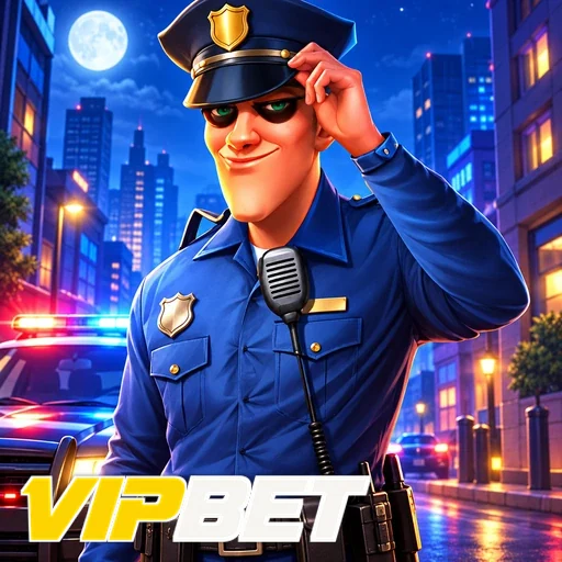 VIPBET — ilustração de um policial em uma cidade