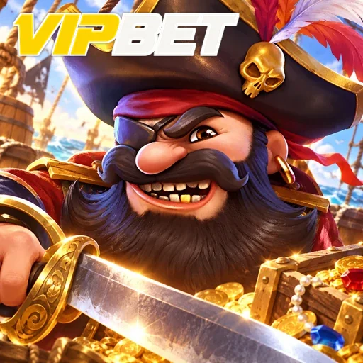 VIPBET — ilustração de um rei pirata com espada